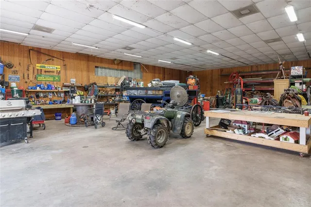 a view of a golf course with a yard