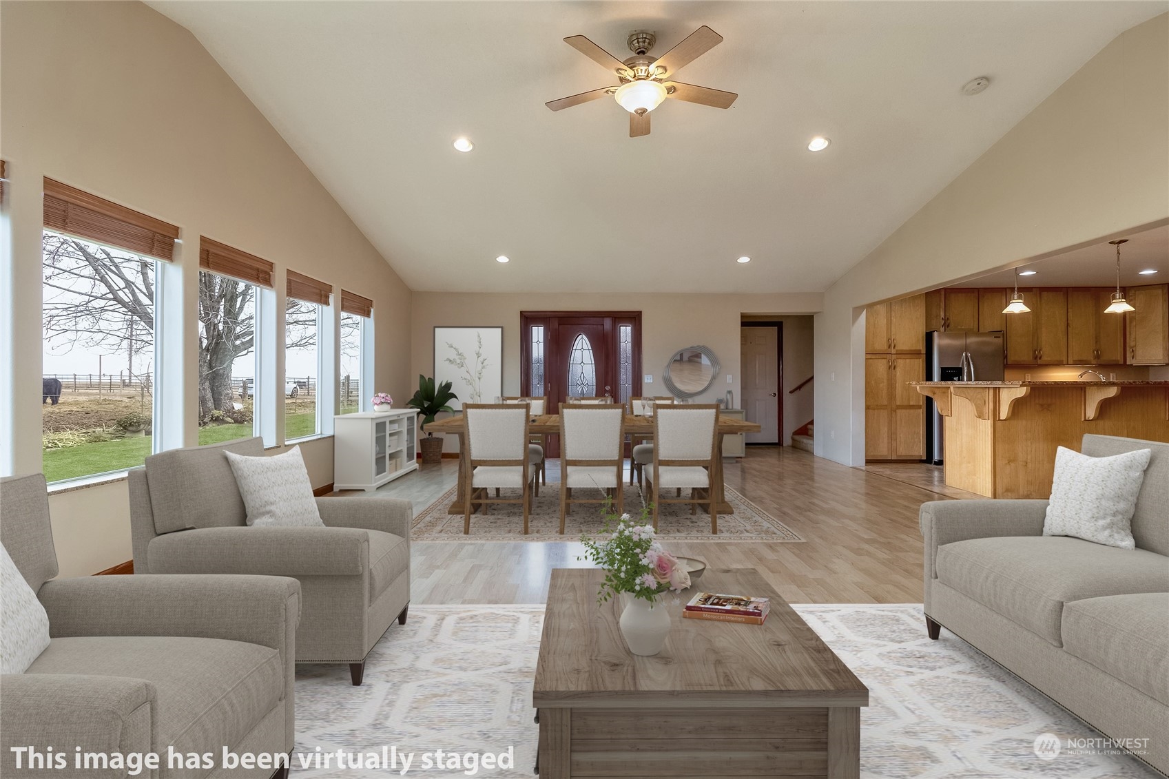 266 Thurber Road Touchet, WA 99360 - Photo 6 of 39 a living room with furniture and a large window
