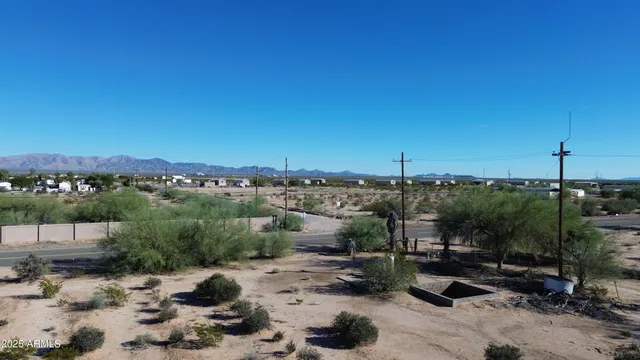 a view of wooden floor and a building