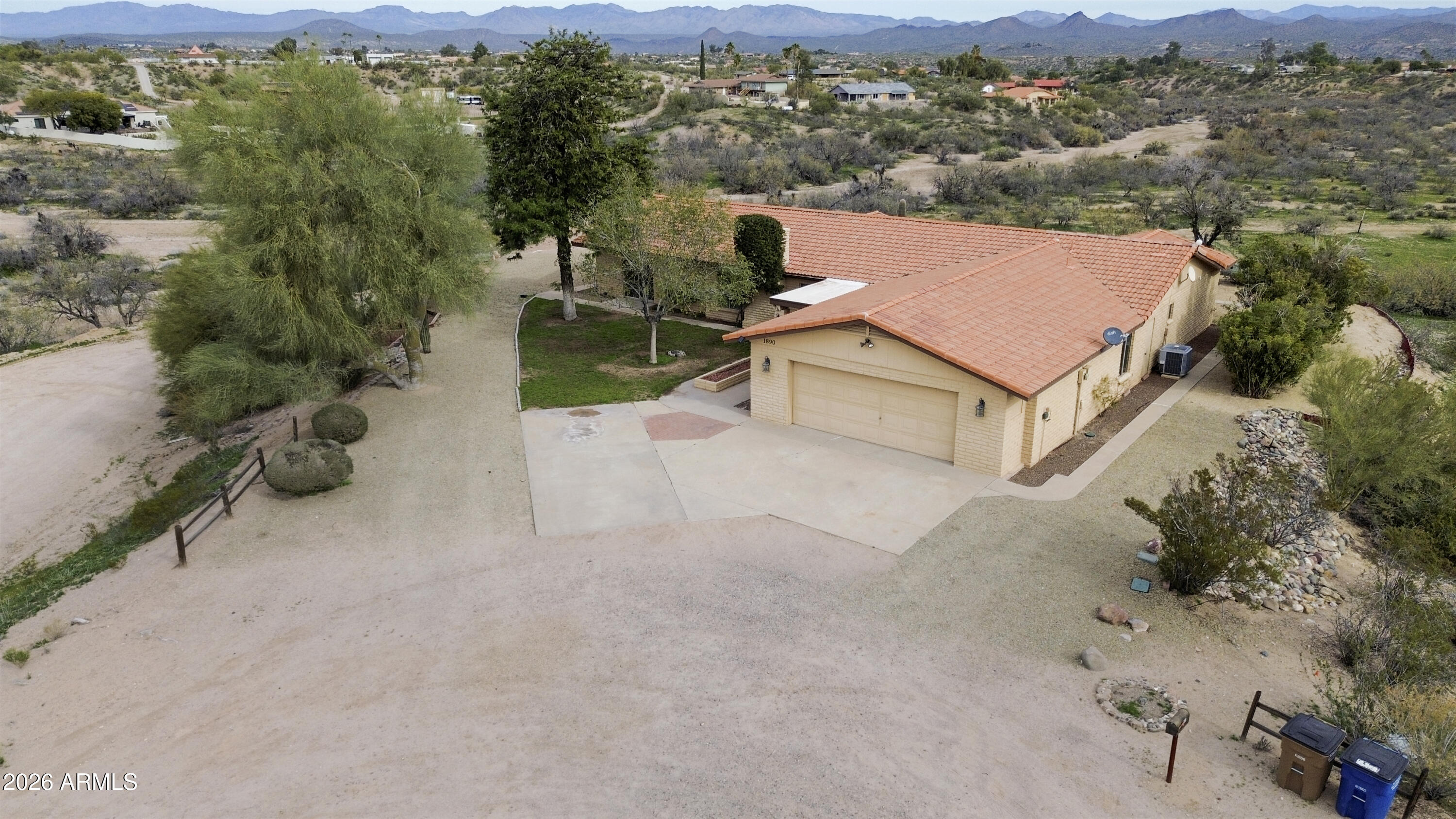 1890 West Roderick Lane Wickenburg, AZ 85390 - Photo 2 of 41 an aerial view of residential house with outdoor space