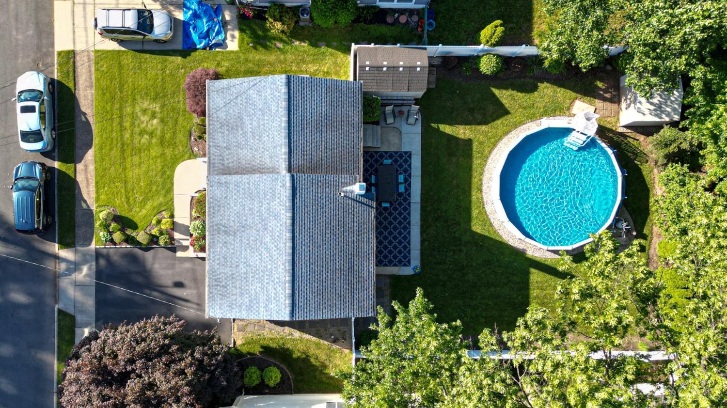 25 Finley Road Edison, NJ 08817 - Photo 48 of 51 an aerial view of a house with a swimming pool