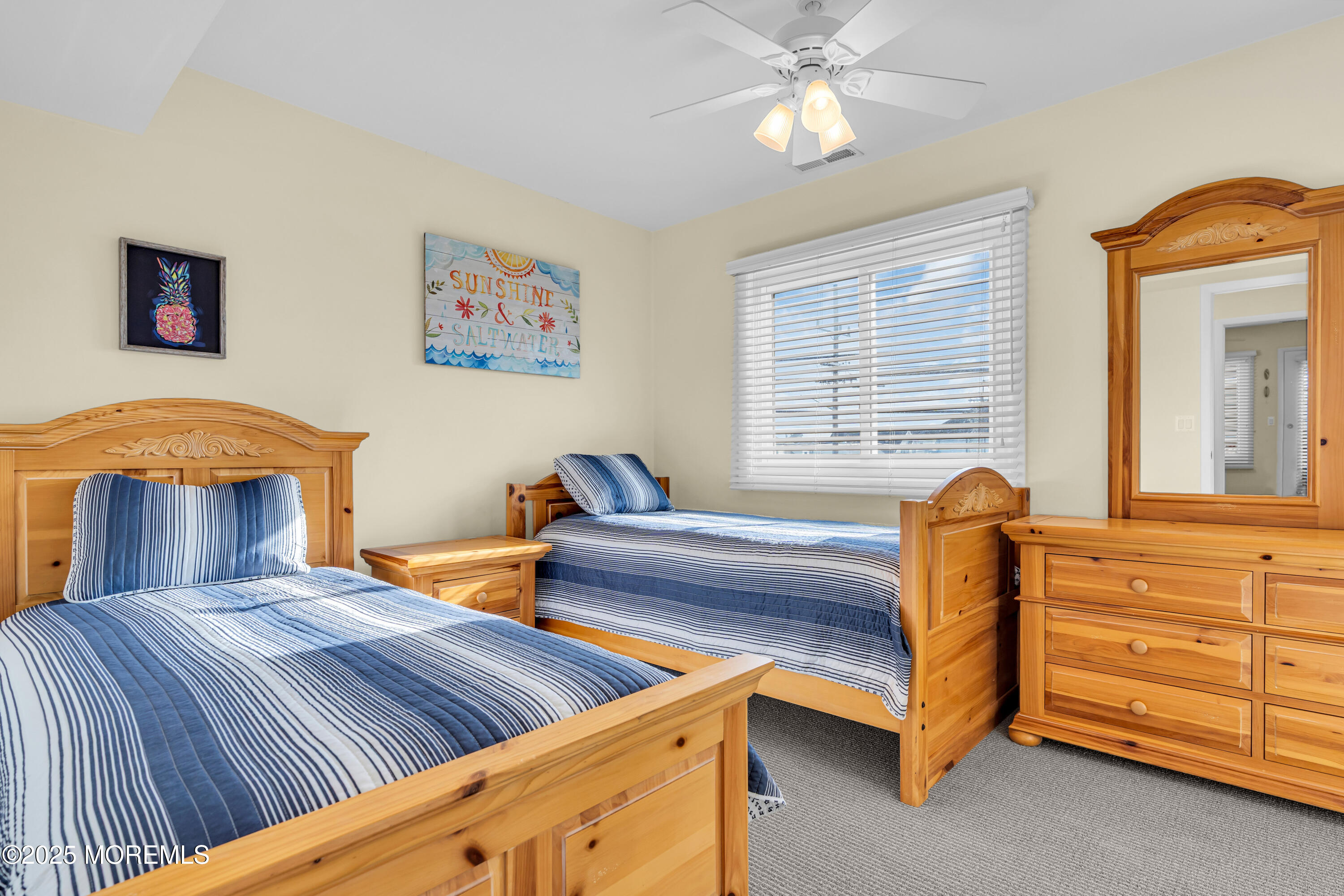 1900 Grand Central Avenue, Unit 3 Lavallette, NJ 08735 - Photo 13 of 21 a bedroom with two beds and painted walls