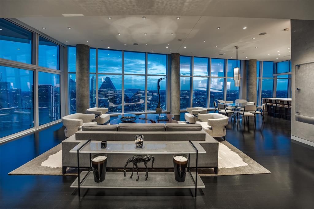 1918 Olive Street, Unit 4202 Dallas, TX 75201 - Photo 4 of 37 a view of a dining room with furniture window and wooden floor