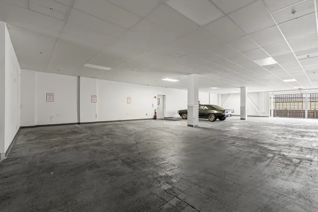 a view of a front door and shower