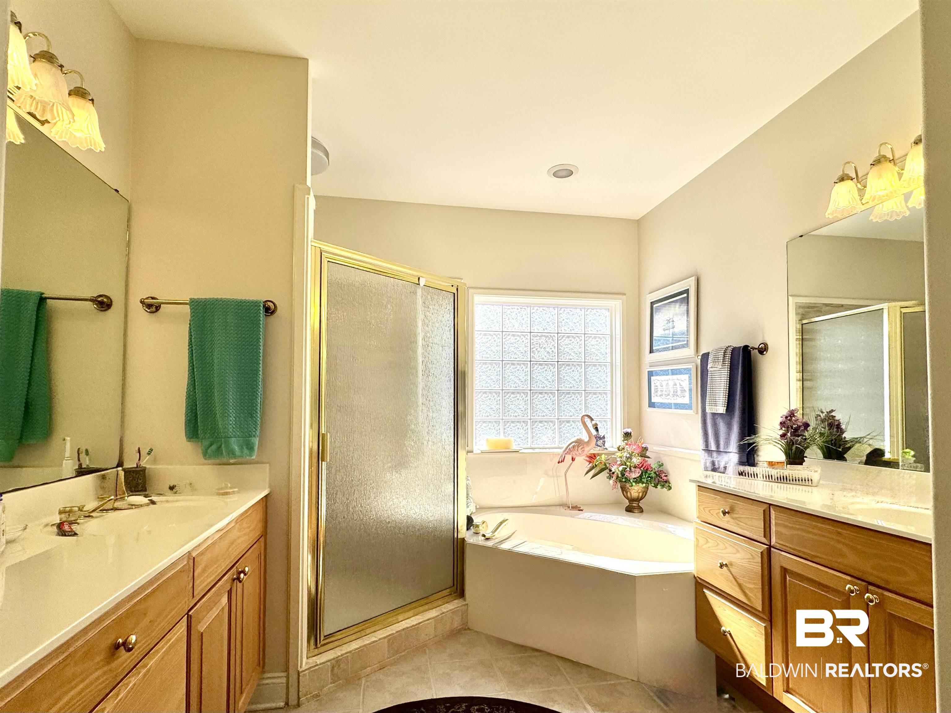 22415 Inverness Way Foley, AL 36535 - Photo 15 of 34 Bathroom with tile patterned flooring, vanity, and independent shower and bath