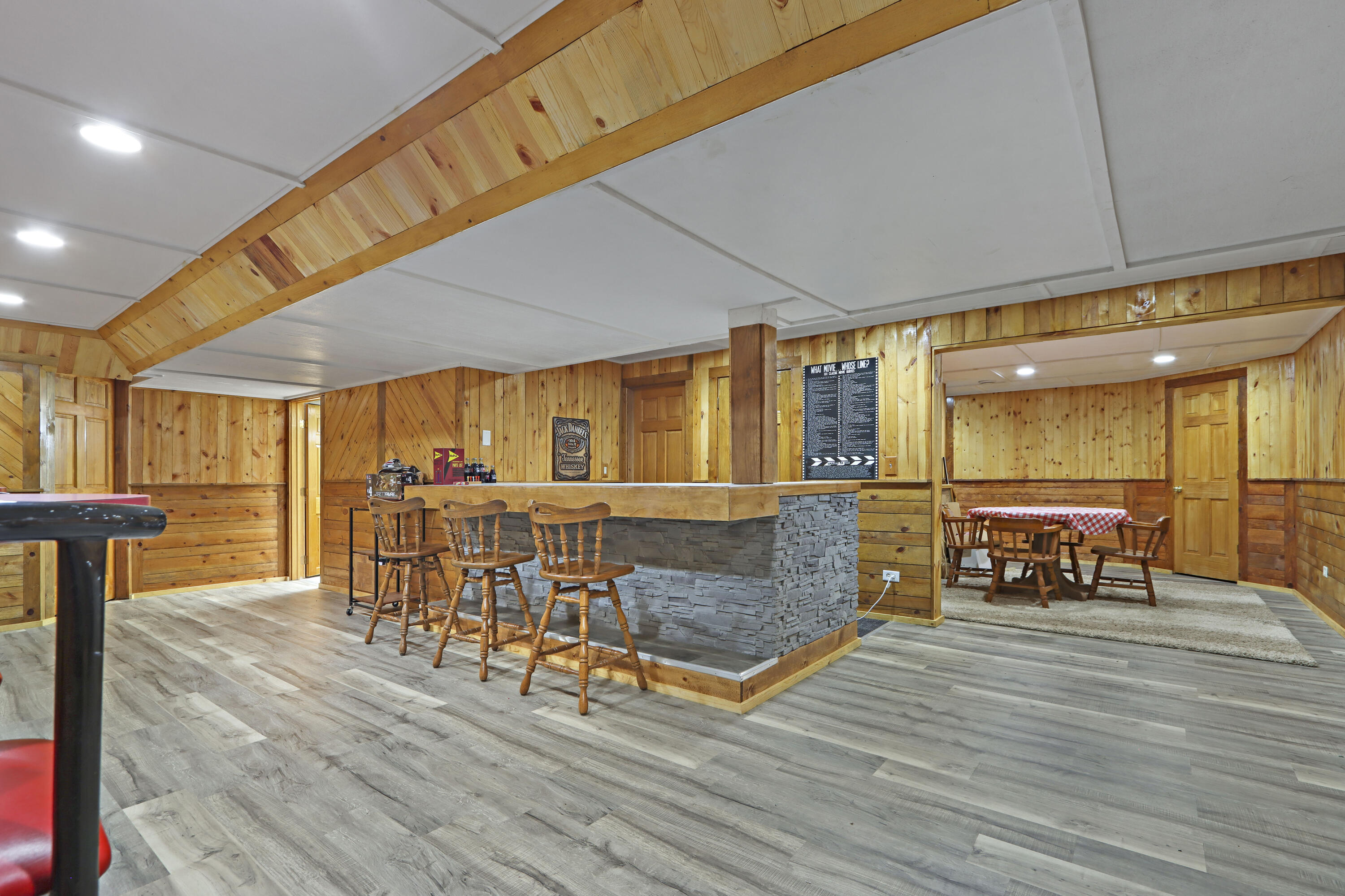 614 Indian Point Road Twin Lakes, WI 53181 - Photo 35 of 52 Lower Level Bar and Living Area