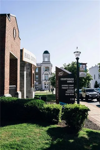 a front view of a building