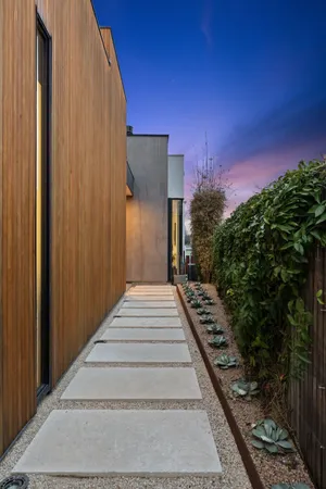 a city view with tall buildings