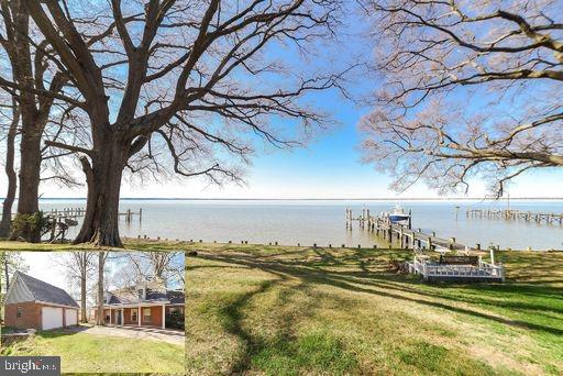 WATERFRONT/FRONT VIEW OF DWELLING