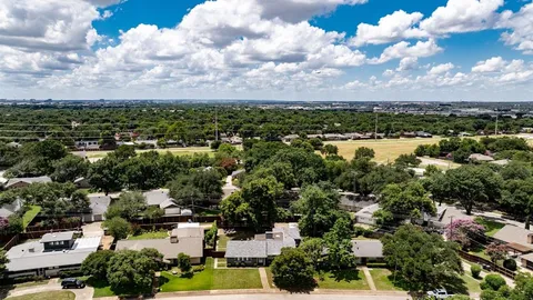 an aerial view of multiple house