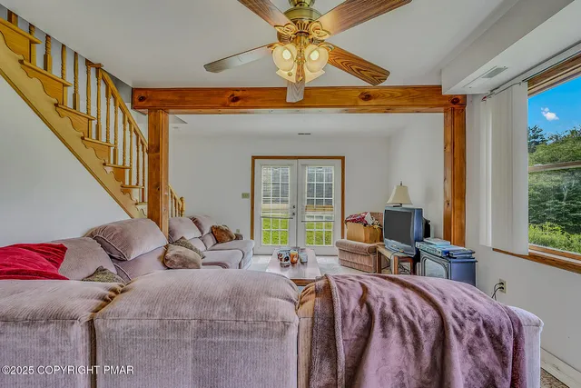 a very nice looking room with a large window