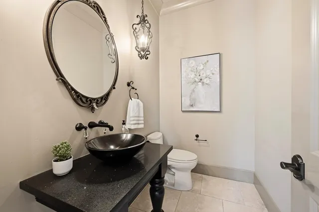 a car is parked in a parking garage