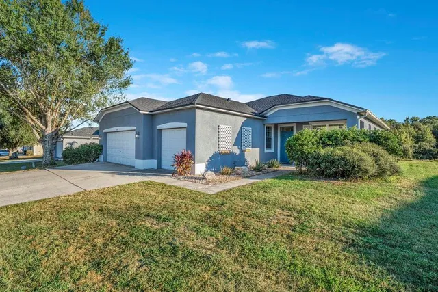 a house view with a garden space