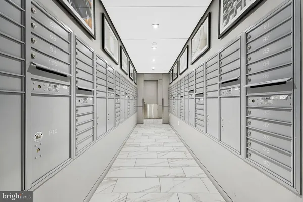 a view of a pathway along the buildings