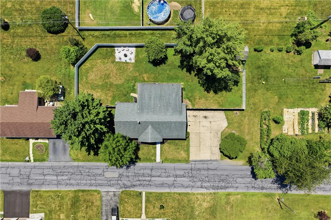 2918 Keystone Street Bethlehem, PA 18020 - Photo 3 of 54 An aerial perspective reveals the residential property with its well-maintained yard and concrete driveway.