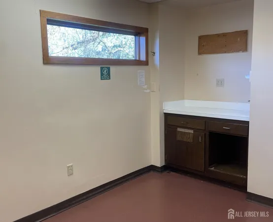 a room with a fireplace