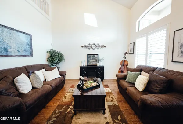 a living room with furniture or couch and a fireplace