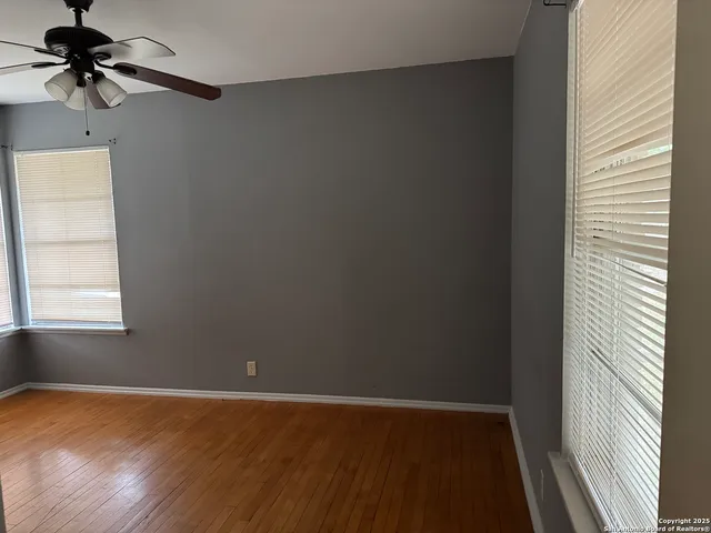 a view of a livingroom with a window