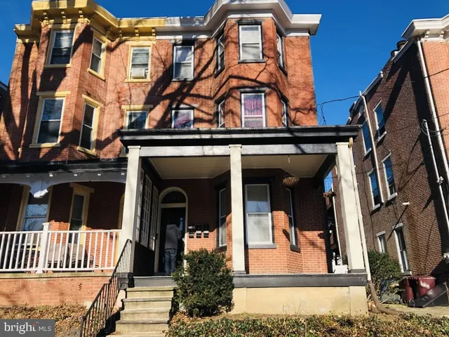 a view of a building with a window