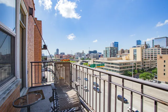 a view of city from balcony