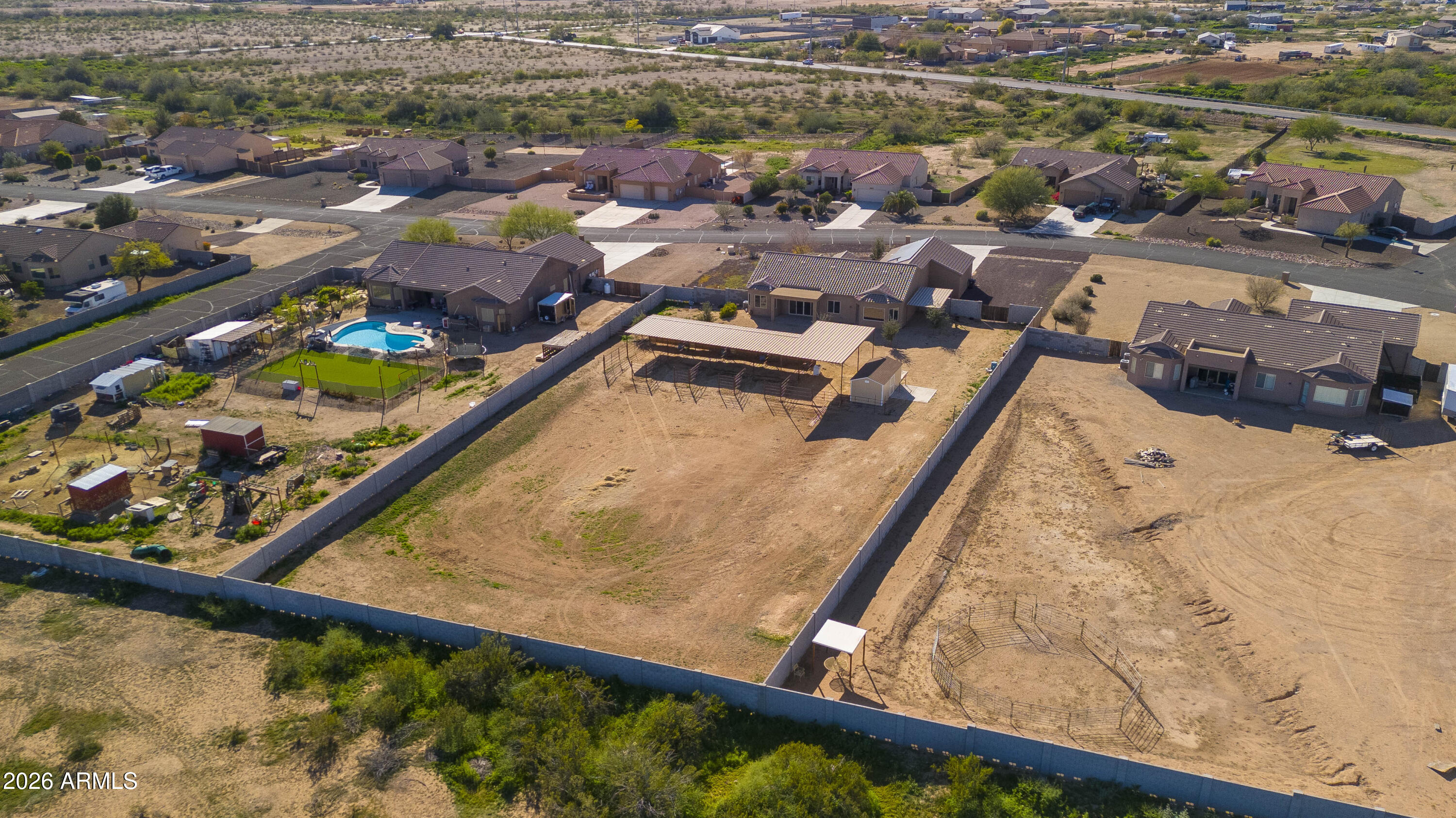 28621 North Bush Street Wittmann, AZ 85361 - Photo 5 of 41 an aerial view of swimming pool