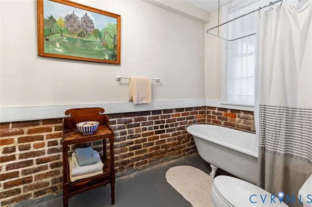 a view of a back yard from a patio