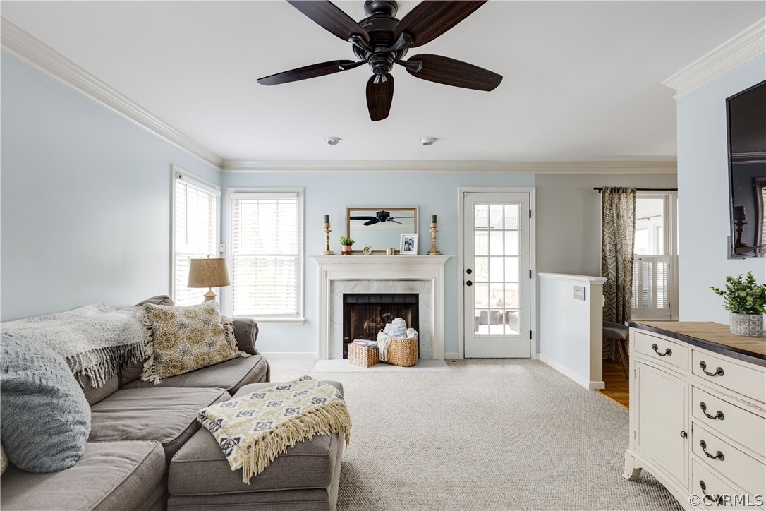 15220 Windy Ridge Road Midlothian, VA 23112 - Photo 21 of 45 Alternate view of the family room with a gas firep