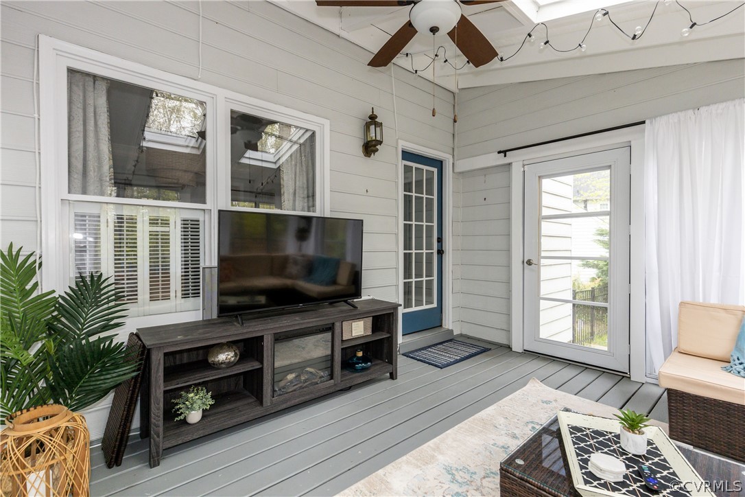 15220 Windy Ridge Road Midlothian, VA 23112 - Photo 28 of 45 Another view of the 3-season room with a ceiling f