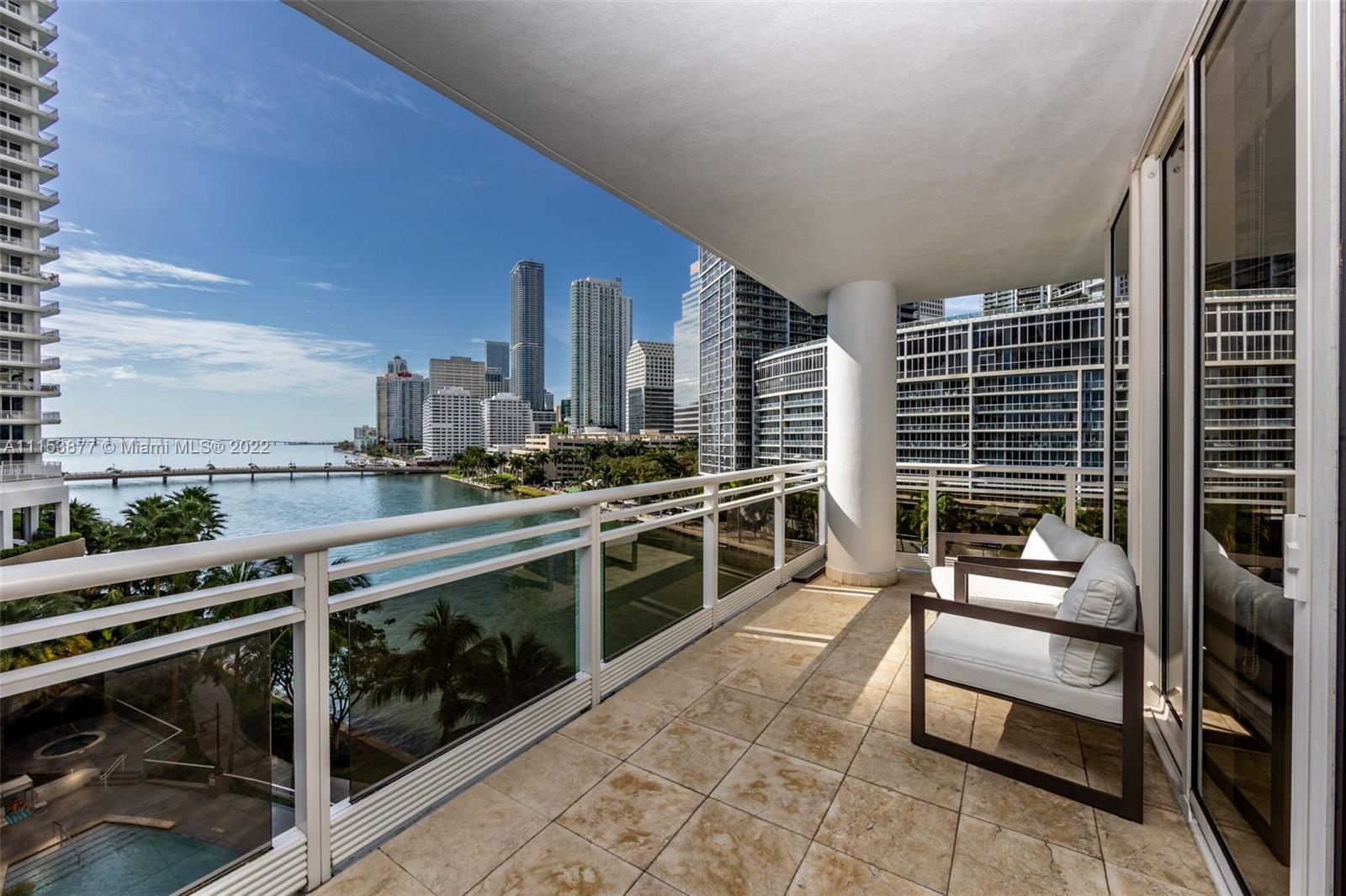 901 Brickell Key Boulevard, Unit 704 Miami, FL 33131 - Photo 17 of 39 a kitchen with stainless steel appliances a stove and more cabinets