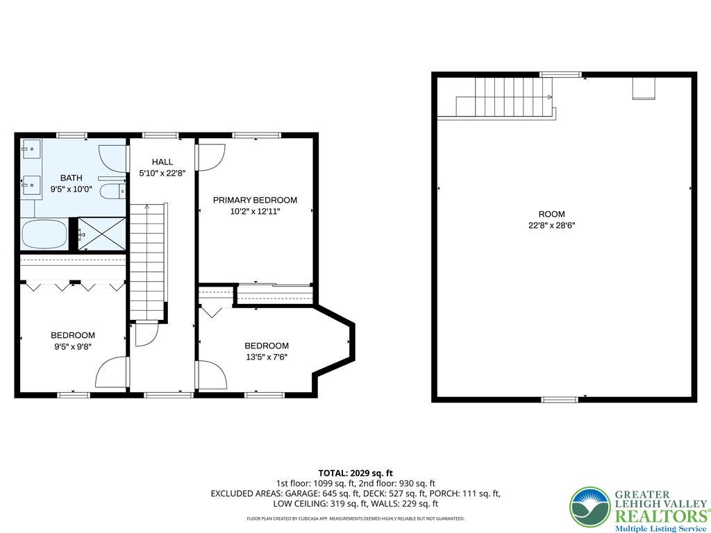 181 Springhouse Road Lehighton, PA 18235 - Photo 71 of 71 2nd Floor Floor Plan and 2nd Floor Garage Layout