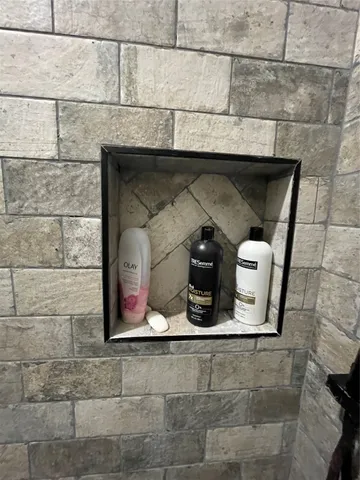 a close view of a fireplace