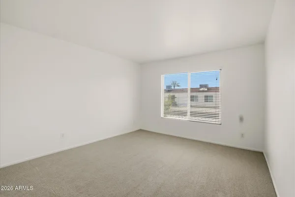 an empty room with a window