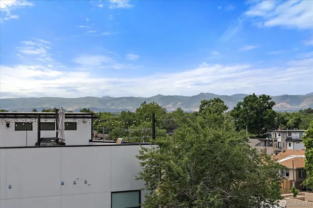 a view of a city that has tall buildings