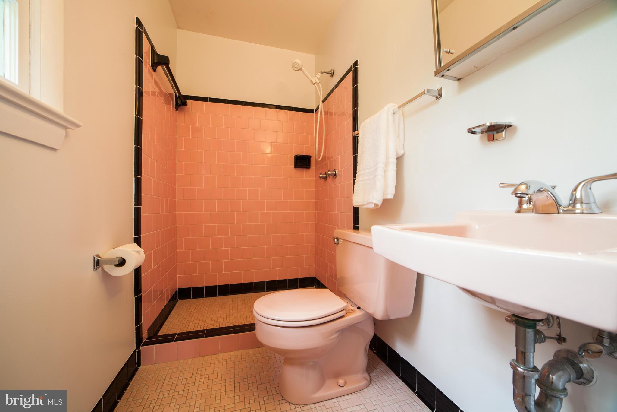 13133 Clifton Road Silver Spring, MD 20904 - Photo 14 of 29 a bathroom with a sink a toilet a mirror and shower