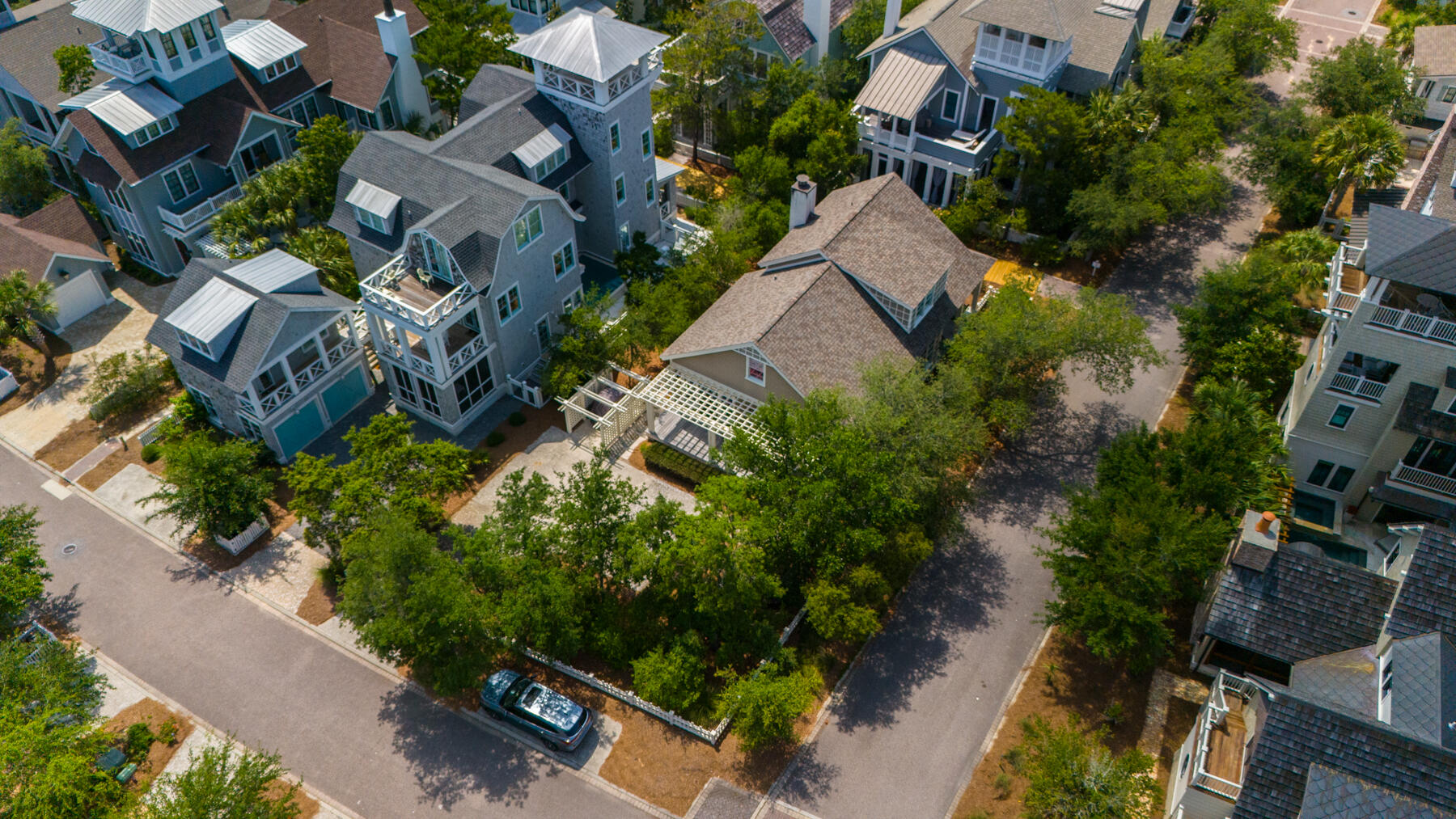 10 South Founders Ln Inlet Beach Inlet Beach, FL 32461 - Photo 54 of 59 an aerial view of multiple houses with yard