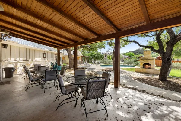 a outdoor space with furniture