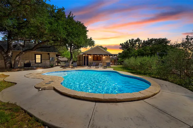 a view of outdoor space yard and swimming pool