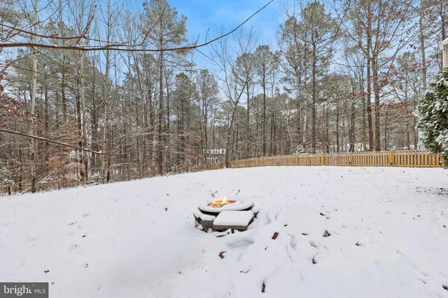 a view of a snow on the road