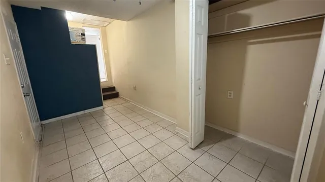 a bathroom with a sink vanity and a mirror