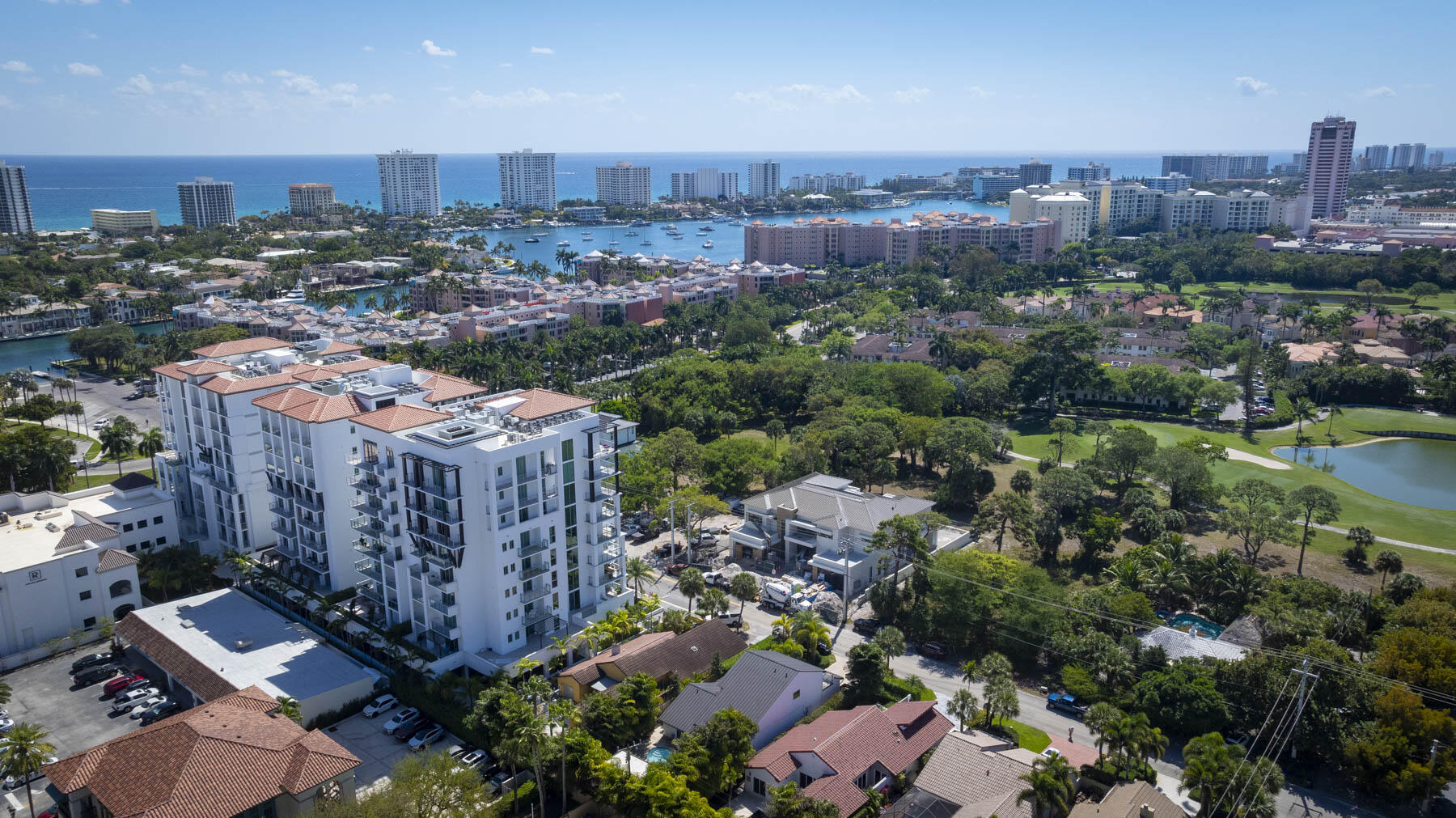 485 East Royal Palm Road, Unit 804 Boca Raton, FL 33432 - Photo 50 of 50 an aerial view of a city with lots of residential buildings ocean and mountain view in back