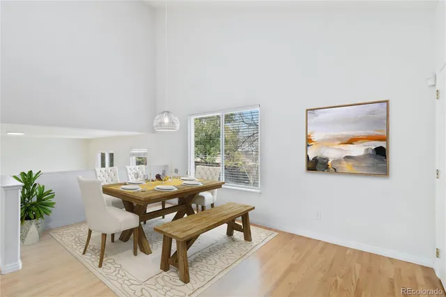 a workspace with furniture and window