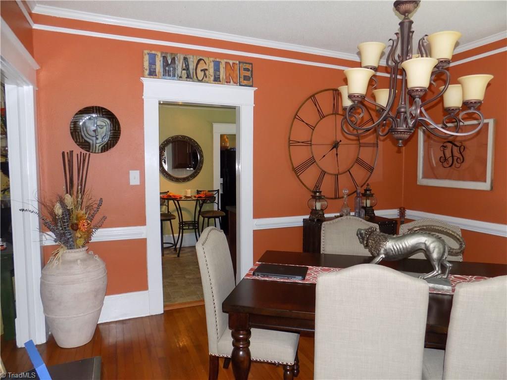 1013 North Hamilton Street High Point, NC 27262 - Photo 9 of 30 Dining Room with lots of natural light, stylish chandelier