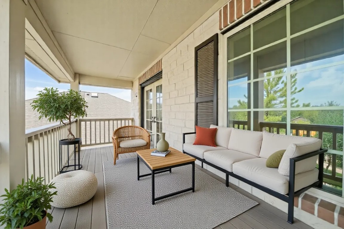 Virtual Staged - second floor balcony