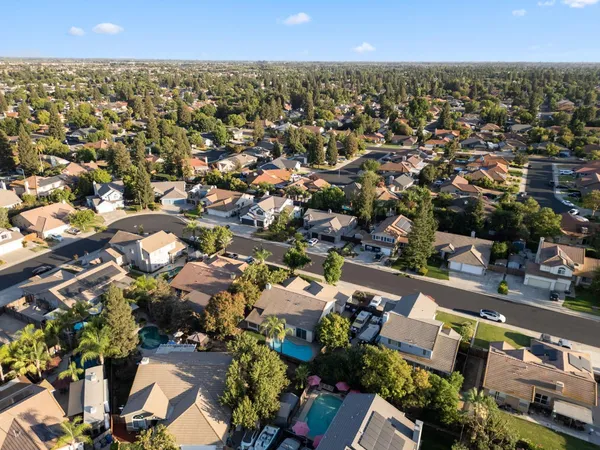an aerial view of multiple house