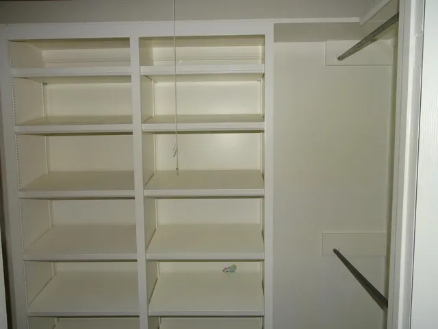 a close view of closet