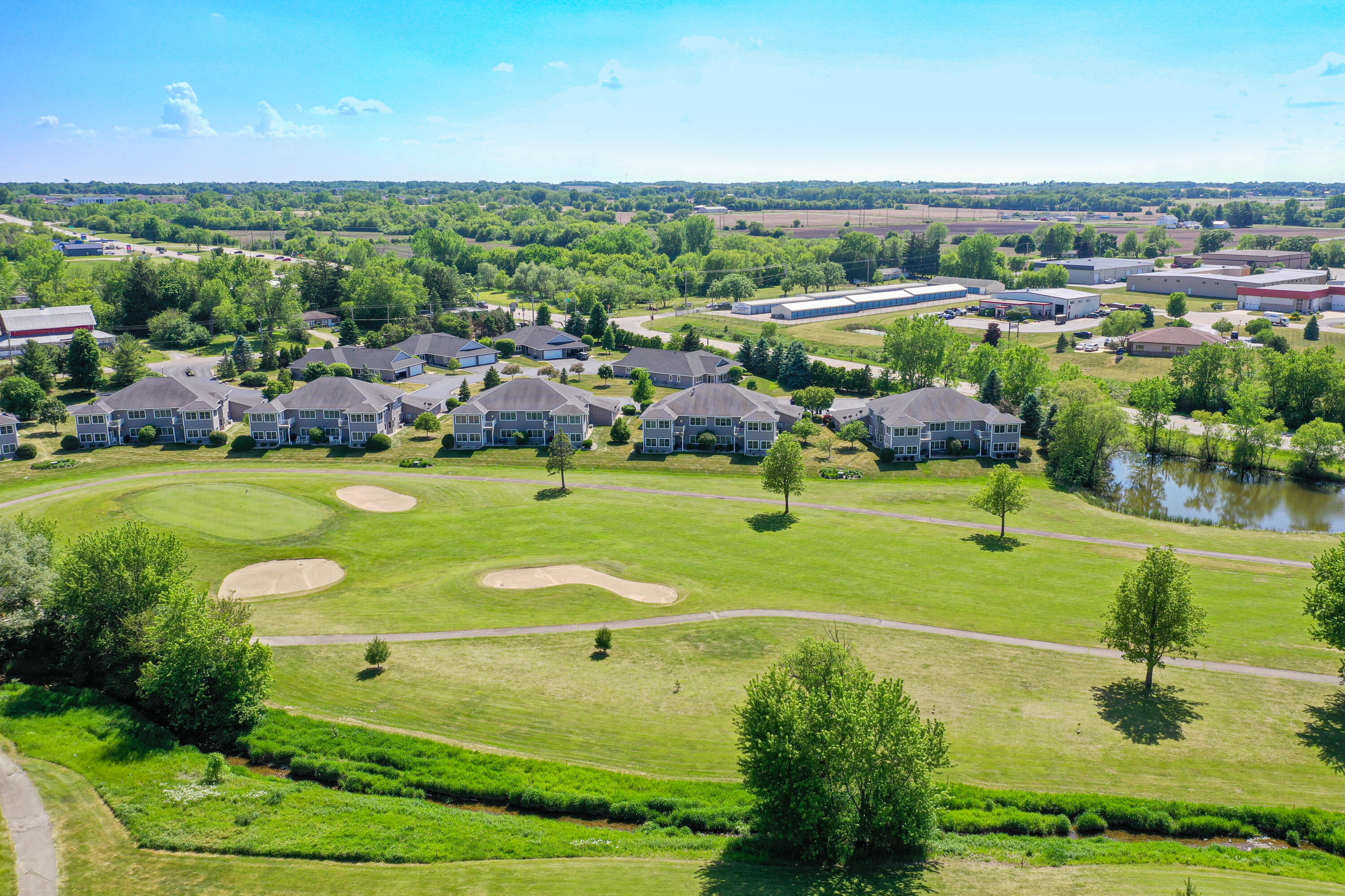 208 Potter Road, Unit 201 Elkhorn, WI 53121 - Photo 28 of 37 Aerial Golf Course View