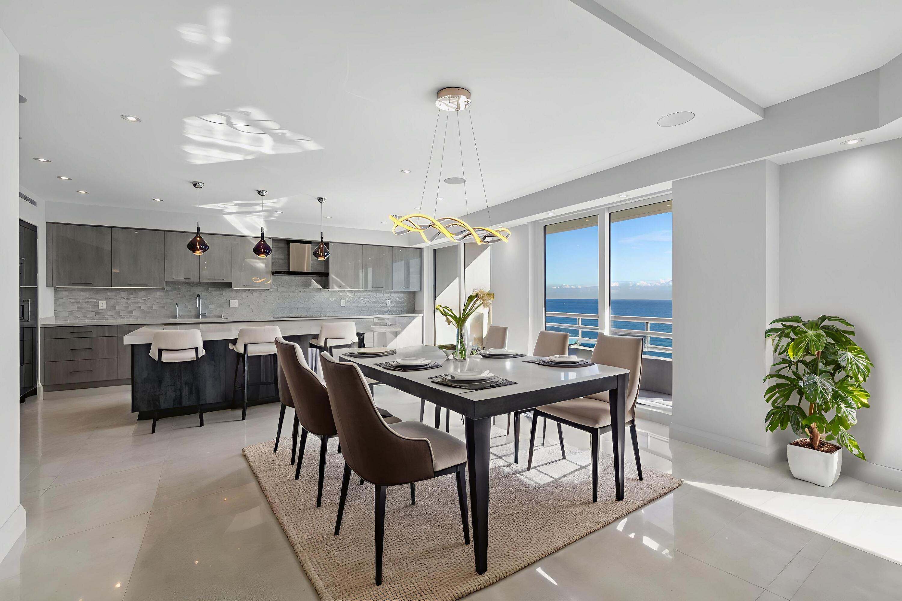1500 South Ocean Boulevard, Unit 1602 Boca Raton, FL 33432 - Photo 16 of 88 Virtually Staged Dining Area