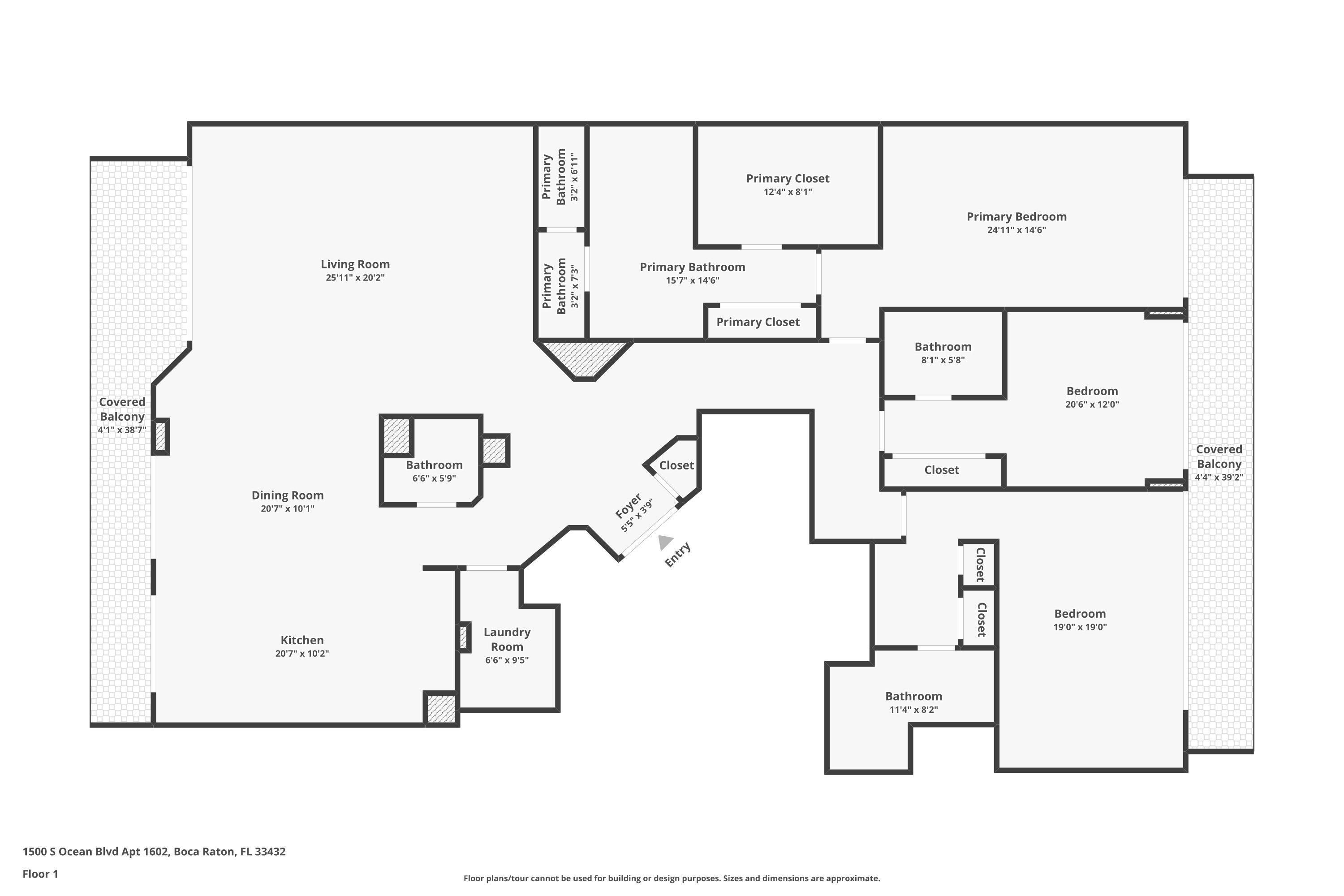1500 South Ocean Boulevard, Unit 1602 Boca Raton, FL 33432 - Photo 88 of 88 S-1602 Floor Plan
