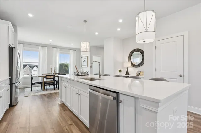 a kitchen with counter top space and a sink