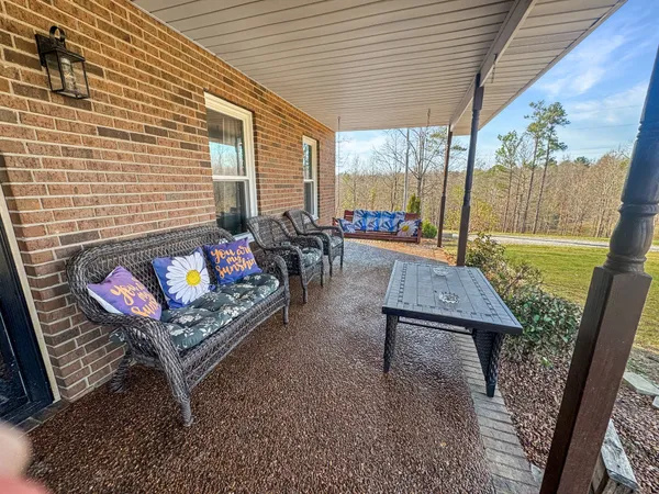 a outdoor space with furniture